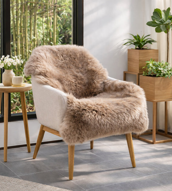 TAUPE Sheepskin Rug | Single Pelt Genuine NZ Shearling