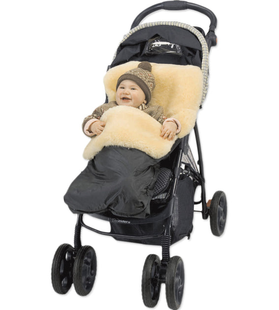 Logo Stroller - Stroller with all-over FF logo with sheepskin