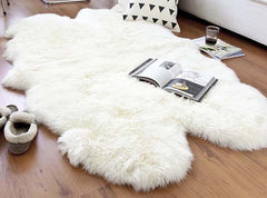 Quad (4) Pelt Sheepskin Rugs