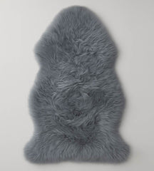 Grey sheepskin motorcycle seat cover, naturally comfortable riding all year