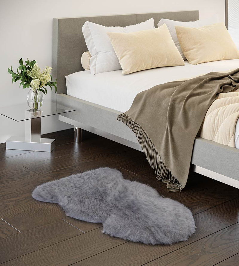 Grey Sheepskin Rug (2x3.5ft)