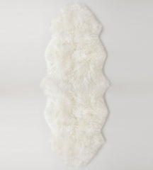 thumbnail interactive-video image 1 of PlushFurEver FREE-CUT Sheepskin Style Area Rug – 2'x5' White Acrylic Shag, Nursery Runner 1 of 4