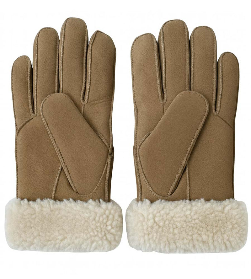 Men's Sheepskin Gloves - Medium Brown