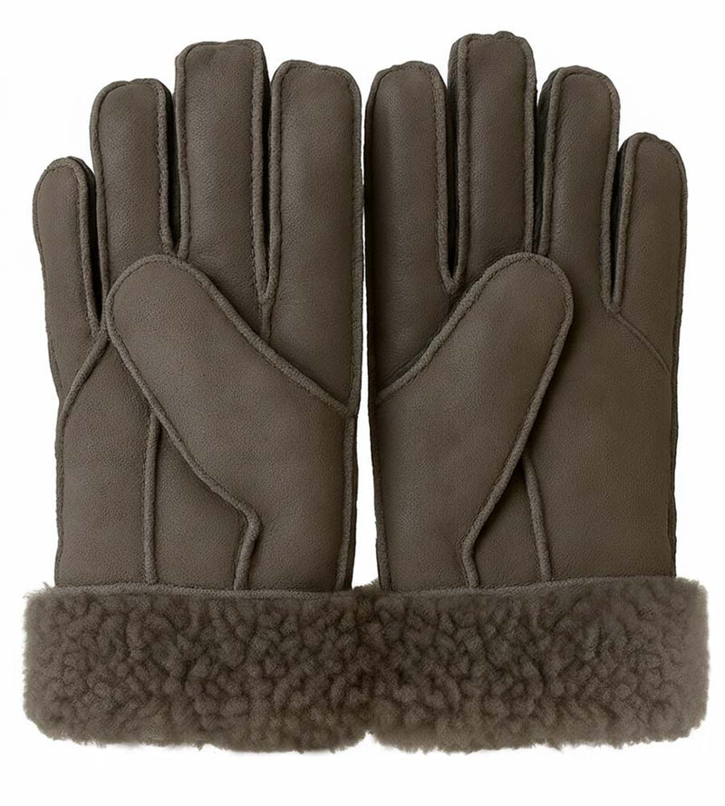 Ladies Sheepskin Gloves - Dark Brown