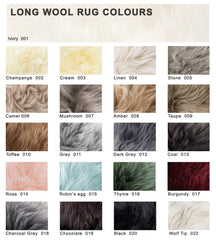 Rectangle Custom Long Wool Sheepskin