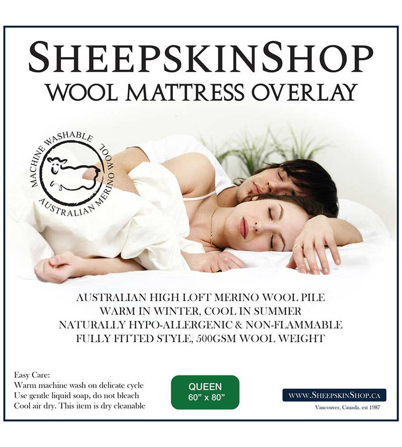 Wool Mattress Pad - Queen (60"x80")