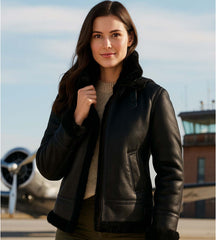 Women's B3 Bomber - Black