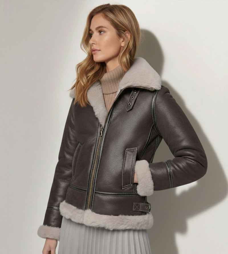 Women's B3 Bomber - Dark Brown