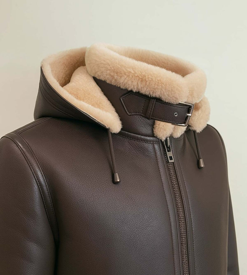 Giacca Bomber B3 Pilota In Vera Pelle Di Pecora Shearling S - Foto 1