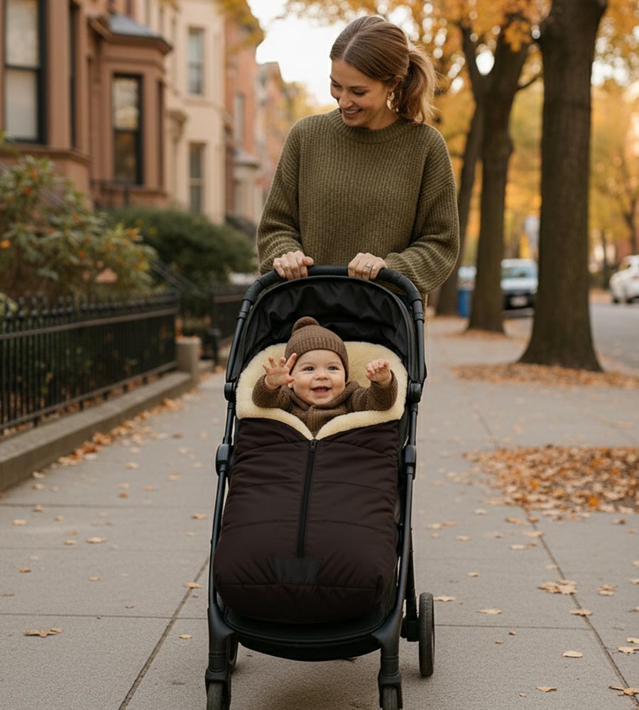 baby stroller sleeping bag Zip-Up Stroller Sheepskin