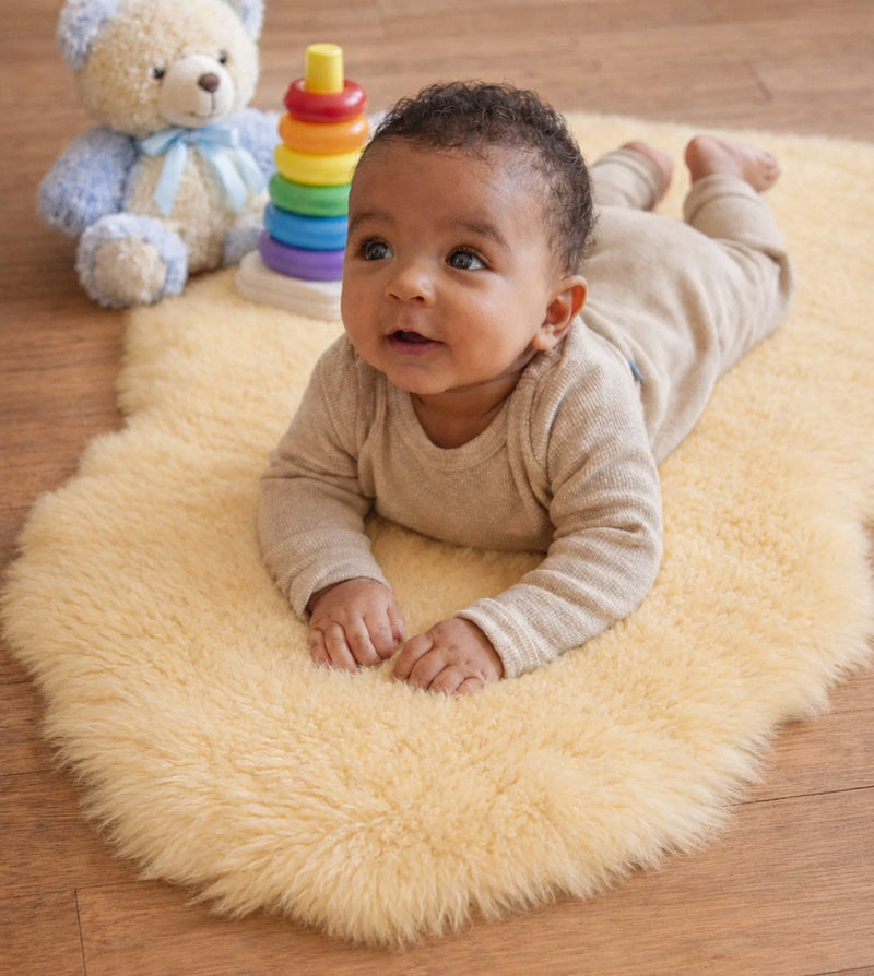 Longwool Baby Sheepskin Rug | Genuine New Zealand Lambskin for
