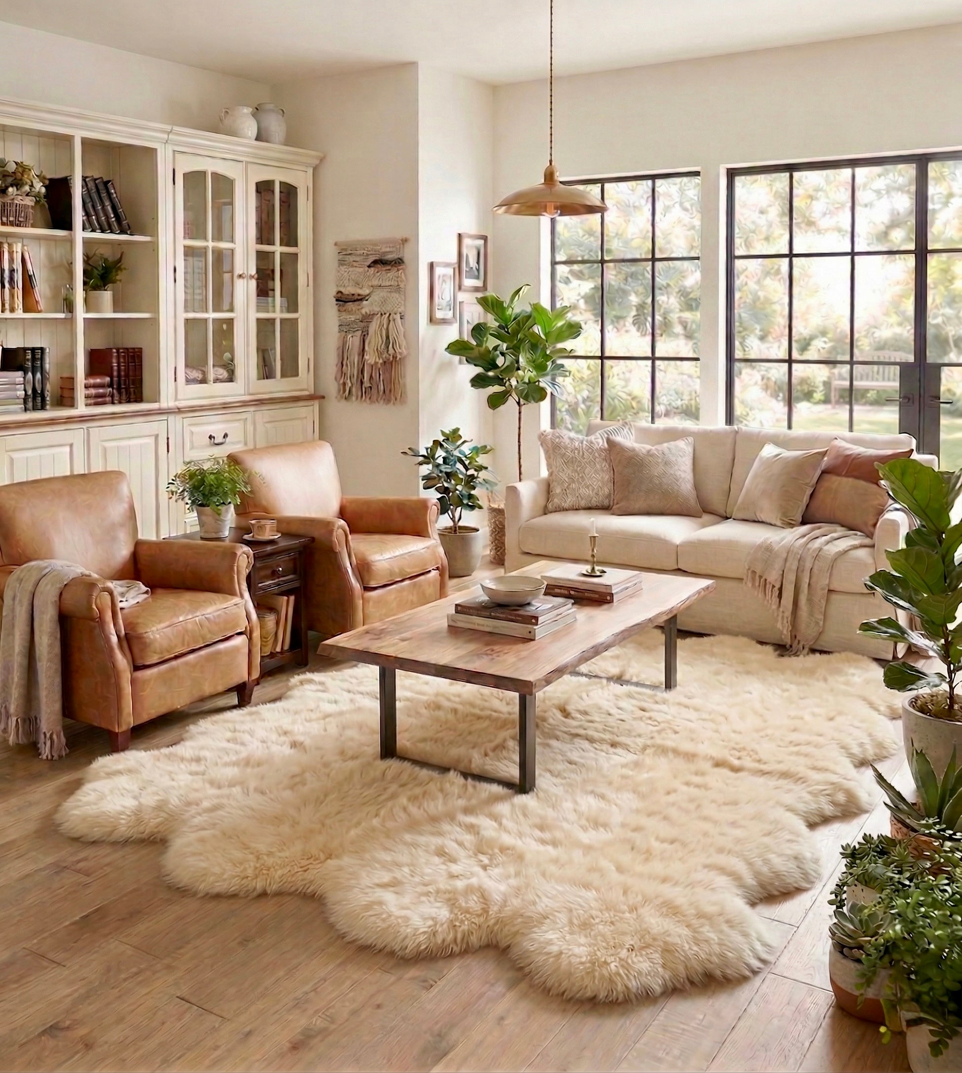 80s Shell Rug USA　ビンテージ　ラグ　絨毯ブランケット Octo CHAMPAGNE Sheepskin | 8-pelt Genuine NZ Shearling Rug