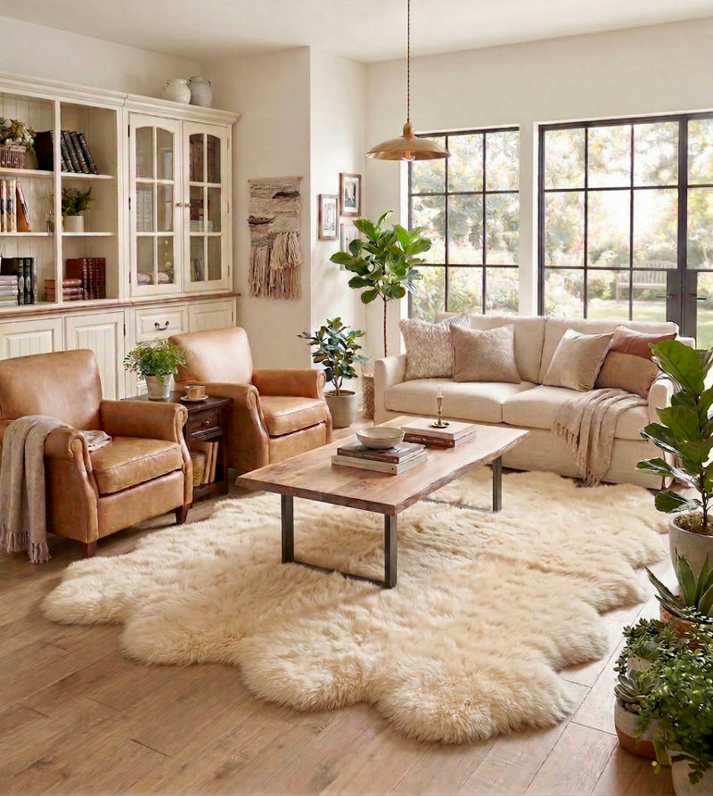 Shearling Champagne Rug Octo CHAMPAGNE Sheepskin | 8-pelt Genuine NZ Shearling Rug ...