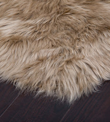 Taupe Sheepskin Rug (2x3.5ft)