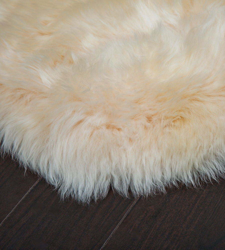 Shearling Champagne Rug Double CHAMPAGNE Sheepskin | 2-Pelt Genuine NZ Shearling Rug ...