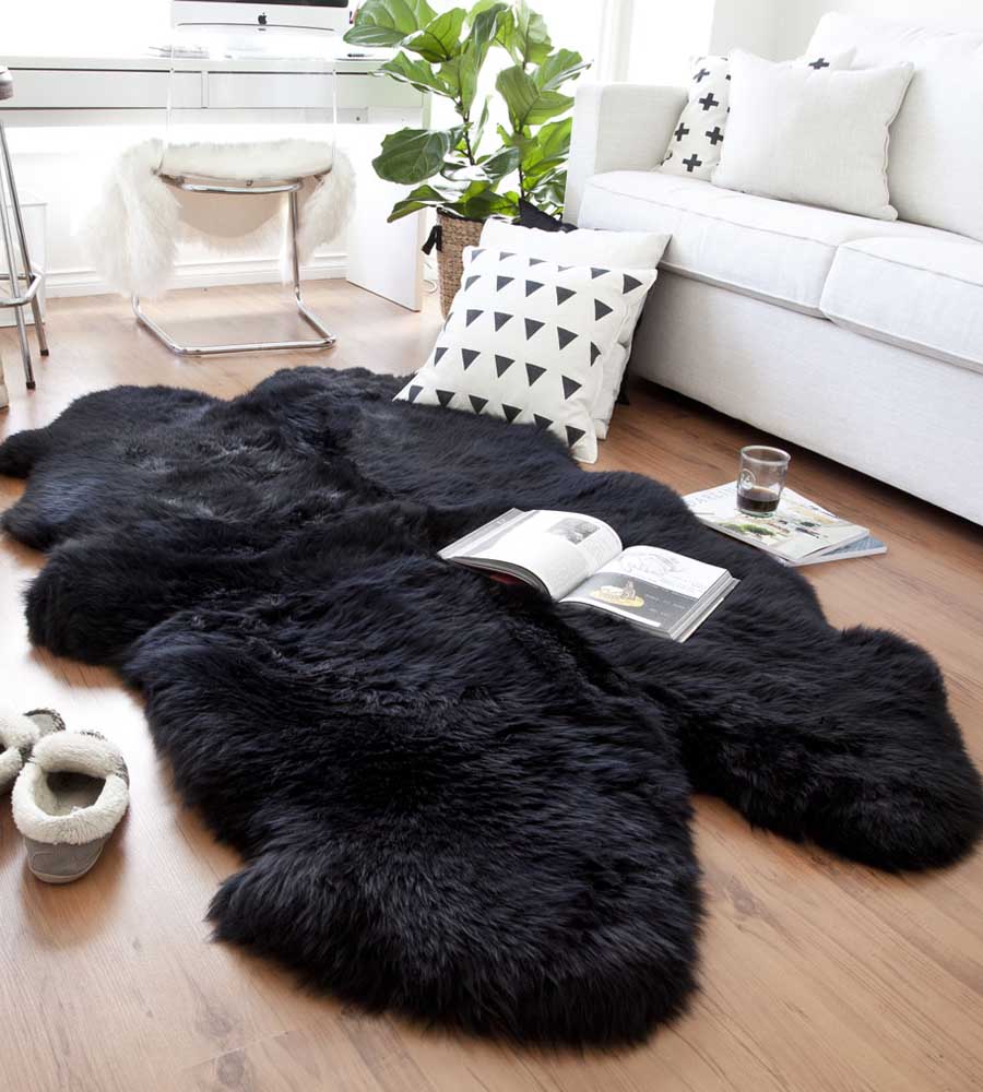 Quad Black Sheepskin