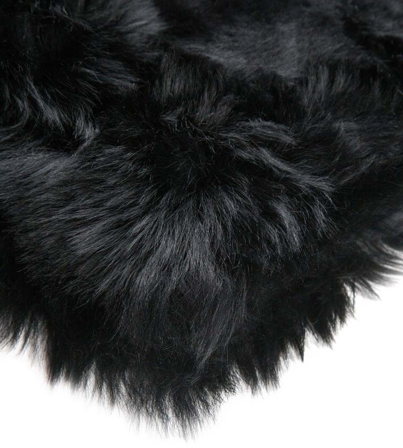 Black Sheepskin Area Rug (3x5ft)