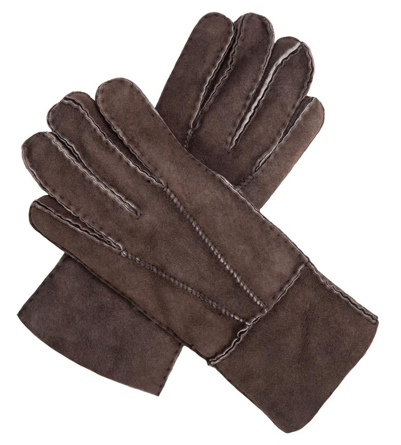 Ladies Sheepskin Gloves - Dark Brown