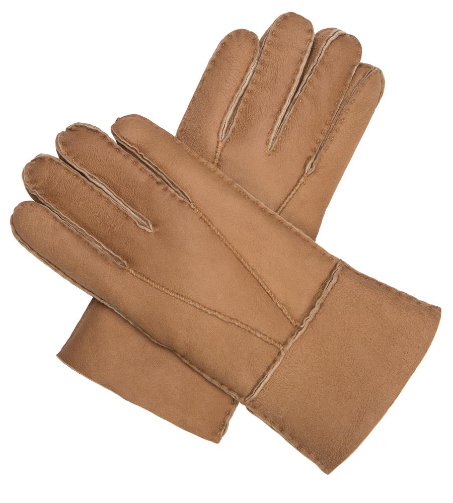 1pair Ladies' Embroidered Brown High Stretch Velvet Fishing Gloves